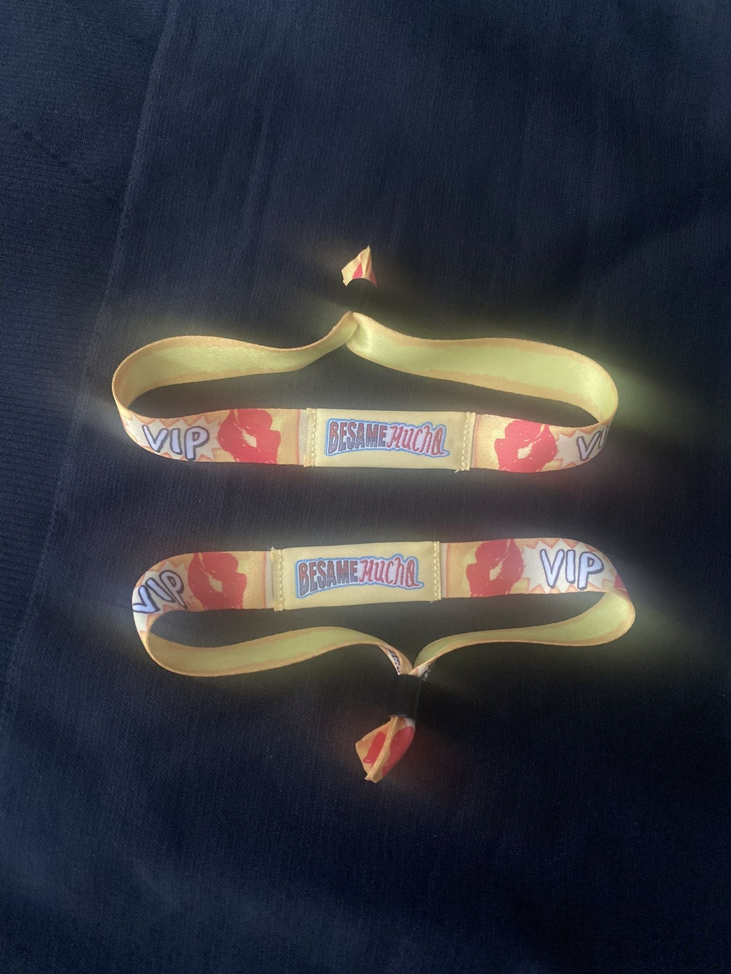 VIP Wristbands For The Bésame Mucho Festival.
