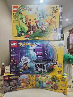 Lego Pokemon center smart play,Ganger,Charmander,Bulbasar and Pikachu lego play sets