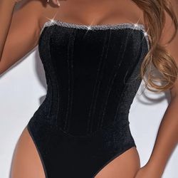 Bedazzled Tube Bodysuit 