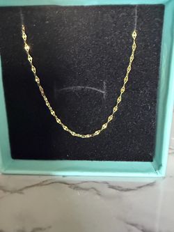 10k Gold 16 inch Mirror Chain