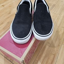 Womens Black Suede Slip On Vans