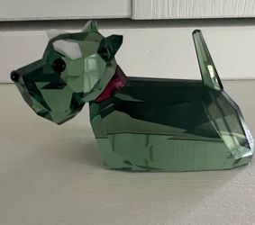Swarovski Green Crystal Scottie Dog