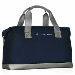 John Varvatos NWT Army Blue Royal Canvas Weekender -Duffle Bag - Travel Bag -  Work Bag Or Gym Bag 