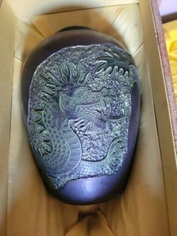 Ceramic Dragon Relief Vase