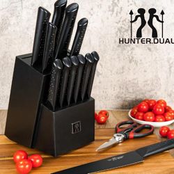 NEW 15PCS KNIFE SET HIGH CARBON STAINLESS STEEL