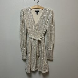 Aqua  Sequined Minidress XS