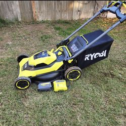 RYOBI 40V HP Brushless 21 in. Cordless Battery Walk Behind Multi-Blade Self-Propelled Mower