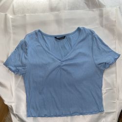 Blue V neck
