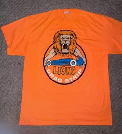 Orange lions drag strip shirt