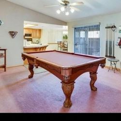 Cherry Wood Pool Table