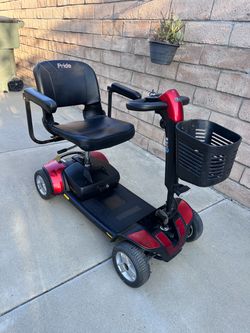 Red heavy duty scooter
