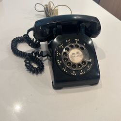 Black Rotary Phone