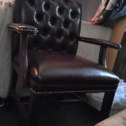 Classy Burgundy Office Armchair Pristine Condition  