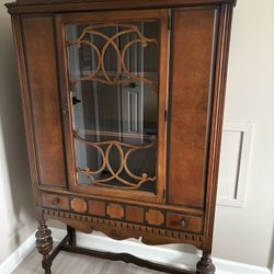 Antique Jacobean China Cabinet