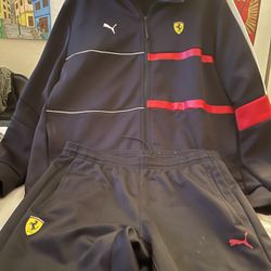 Puma Ferrari sweatpants and Hoodie