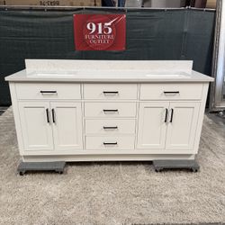 74” Top Marble Bathroom Vanity Double NEW FREE DELIVERY 🚚 