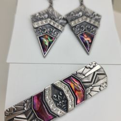 QUINTESSENTIAL RARE ABALONE ART DECO SET