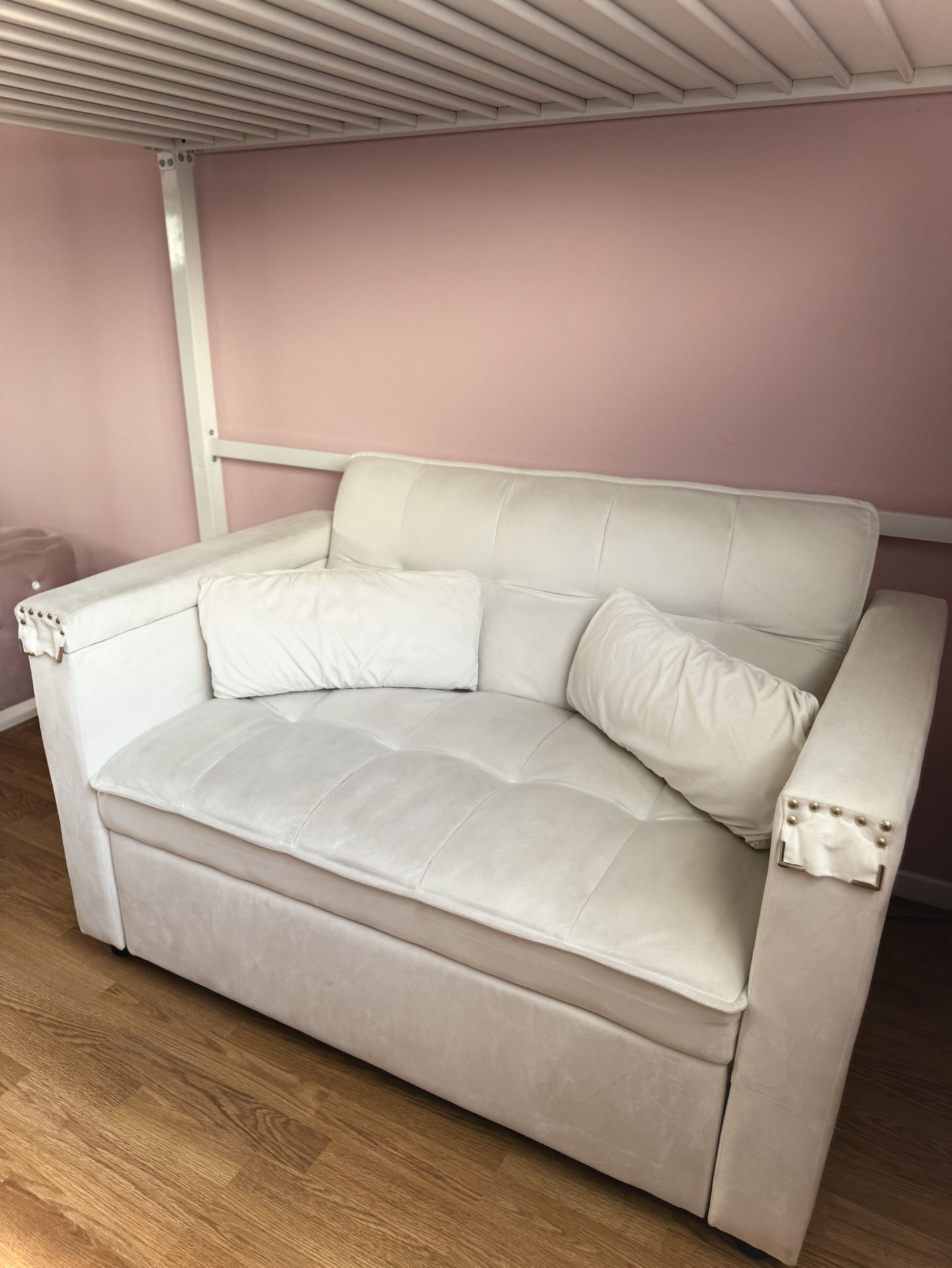 Convertible sofa bed, 3 in 1, multifunctional, velvet, two-seater sofa