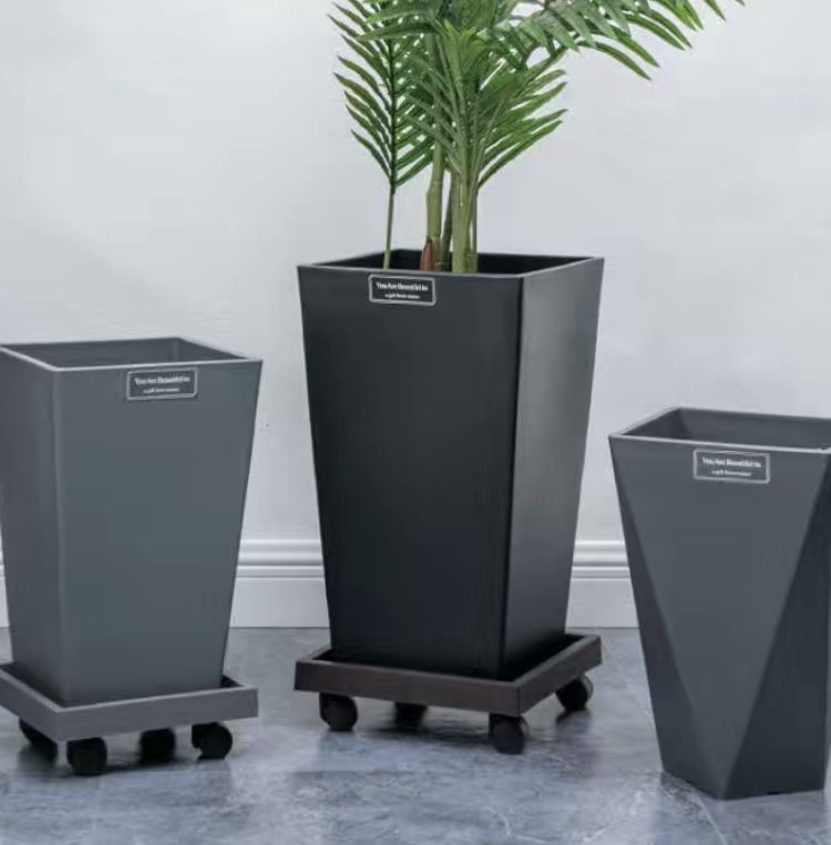 Tall Planters 20 Inch Tapered Square Planters Garden Flower Pots,Indoor