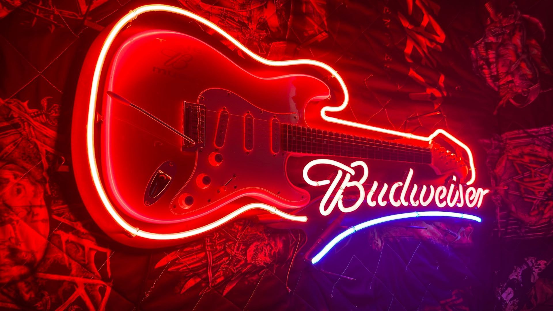 Budweiser Guitar Neon sign