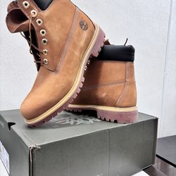 TIMBERLAND PREMIUM 6 IN WATERPROOF BOOT WHEAT NUBUCK S:9.5  