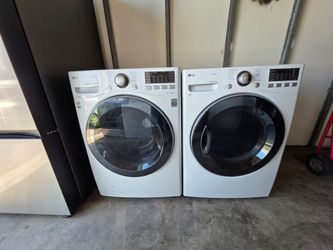 SET LG WHASER AND GAS DRYER FRONT LOADER WHITE