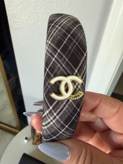 Chanel CC Logo Plaid Headband