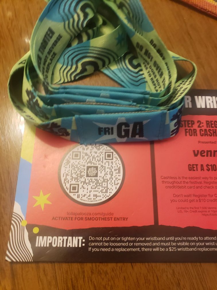 Lollapalooza 2025- Grant Park- (FRIDAY ONLY GA) -$200 EACH