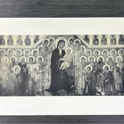Duccio di Buoninsegna THE MAJESTAS Fine Art Print 1908 Vintage Original Antique Boston, MA Printed Collectible ITALY ITALIAN PAINTER Ephemera