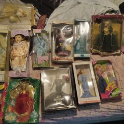 Old Barby Dolls And Porcelain Dolls Still In Boxes 