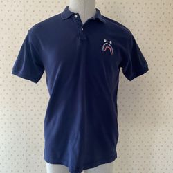 A Bathing Ape cotton navy polo shirt size XL. Gently worn. 