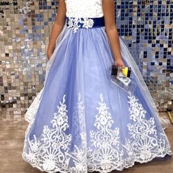 Beautiful Royal Blue Girls Formal Dress 