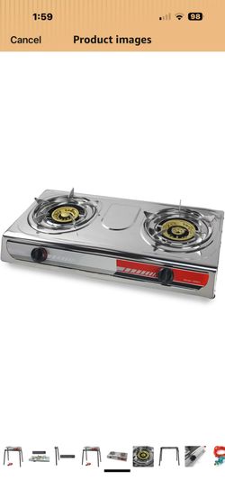 XtremepowerUS 25,516 BTU Double Burner Stove Stand Outdoor Propane Range Dual Propane Grill Burner Camping Picnic Cookout w/Detachable Legs



1
$70
