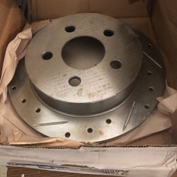 Slotted And Drilled Chev Front Rotors
