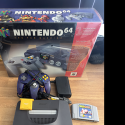 Nintendo 64 Console with Expansion Pack Game and Box Tested Working