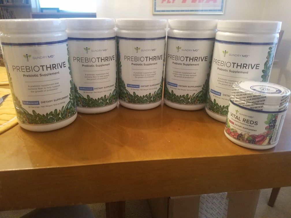 GUNDRYMD x5 Prebiothrive Prebiotic Supplement & x1 Vital Reds Dietary supplement ☆OBO☆
