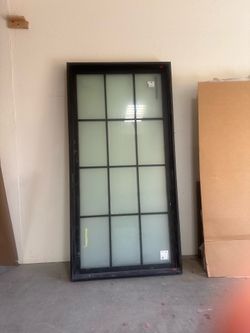 Western door with obscure glass 53-1/2 x 107-1/2