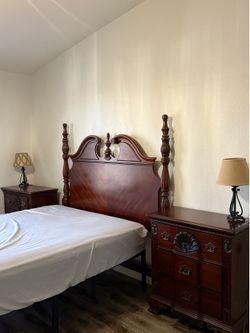 Beautiful hardwood bedroom set