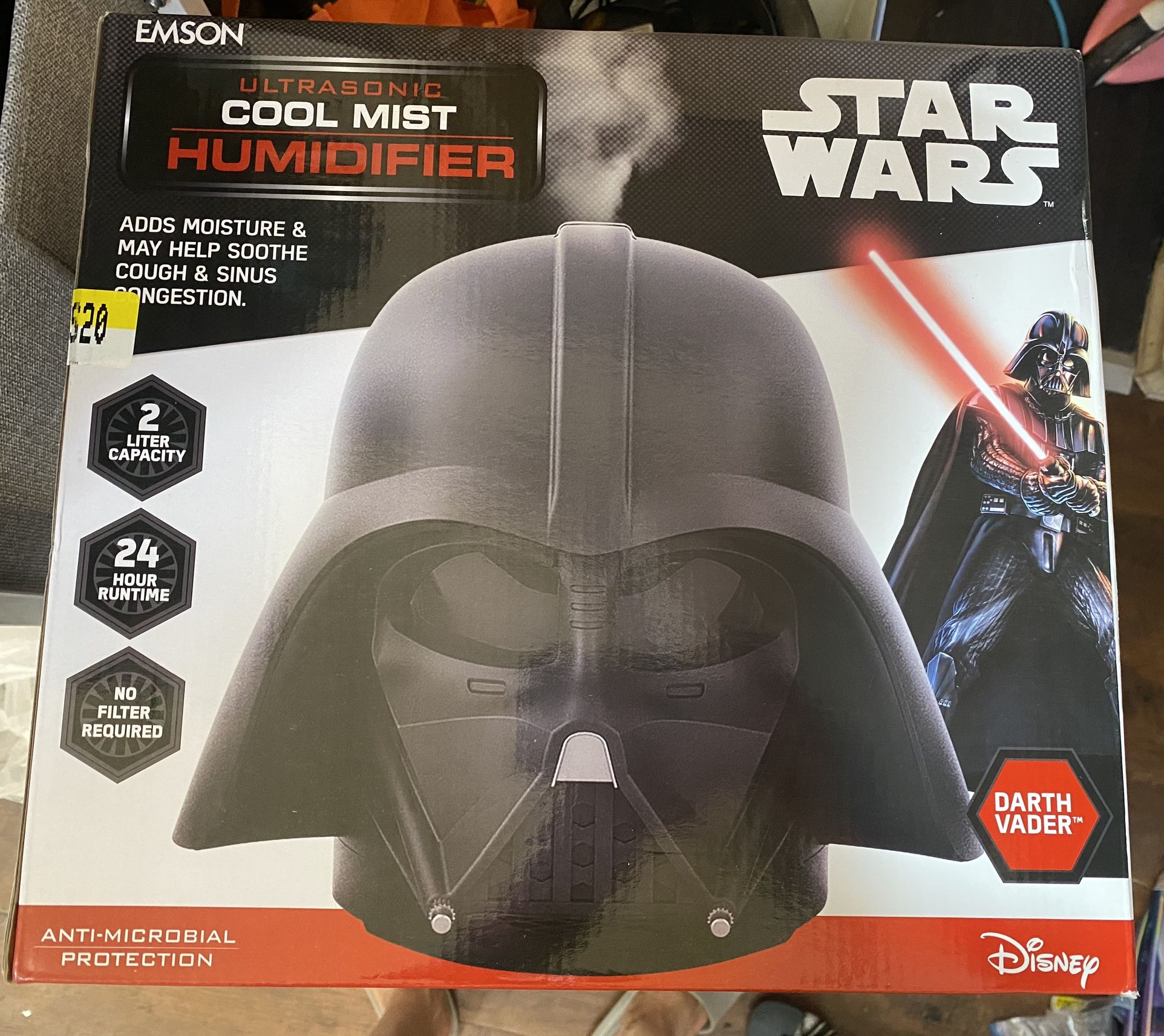 New, Star Wars Darth Vader Capacity Ultrasonic Cool Mist Humidifier