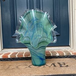 Murano (Italy) Sculptural Art Glass Vase 