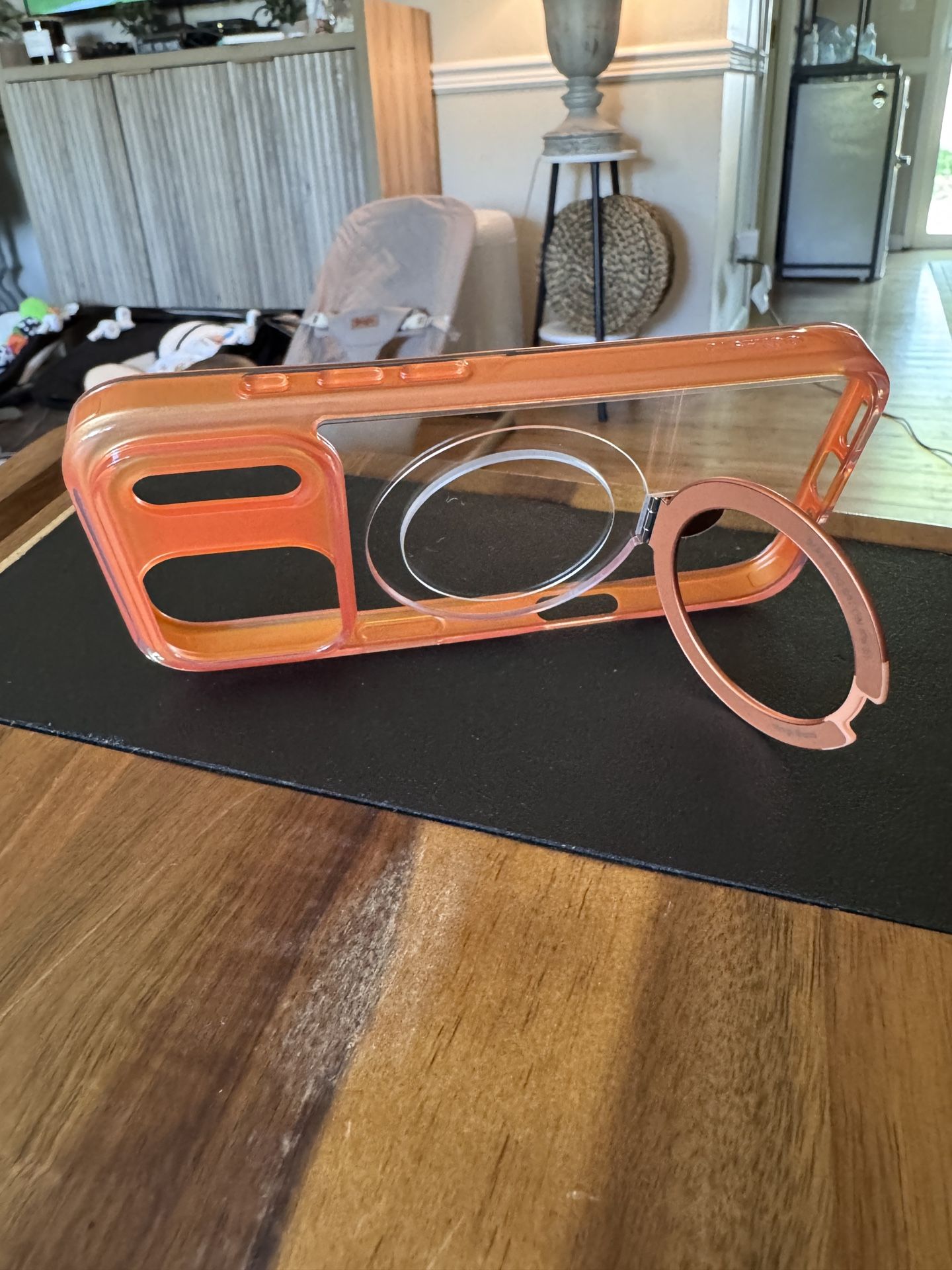 BRAND NEW iPhone 17 Pro Orange & Clear Case w/Magsafe Stand
