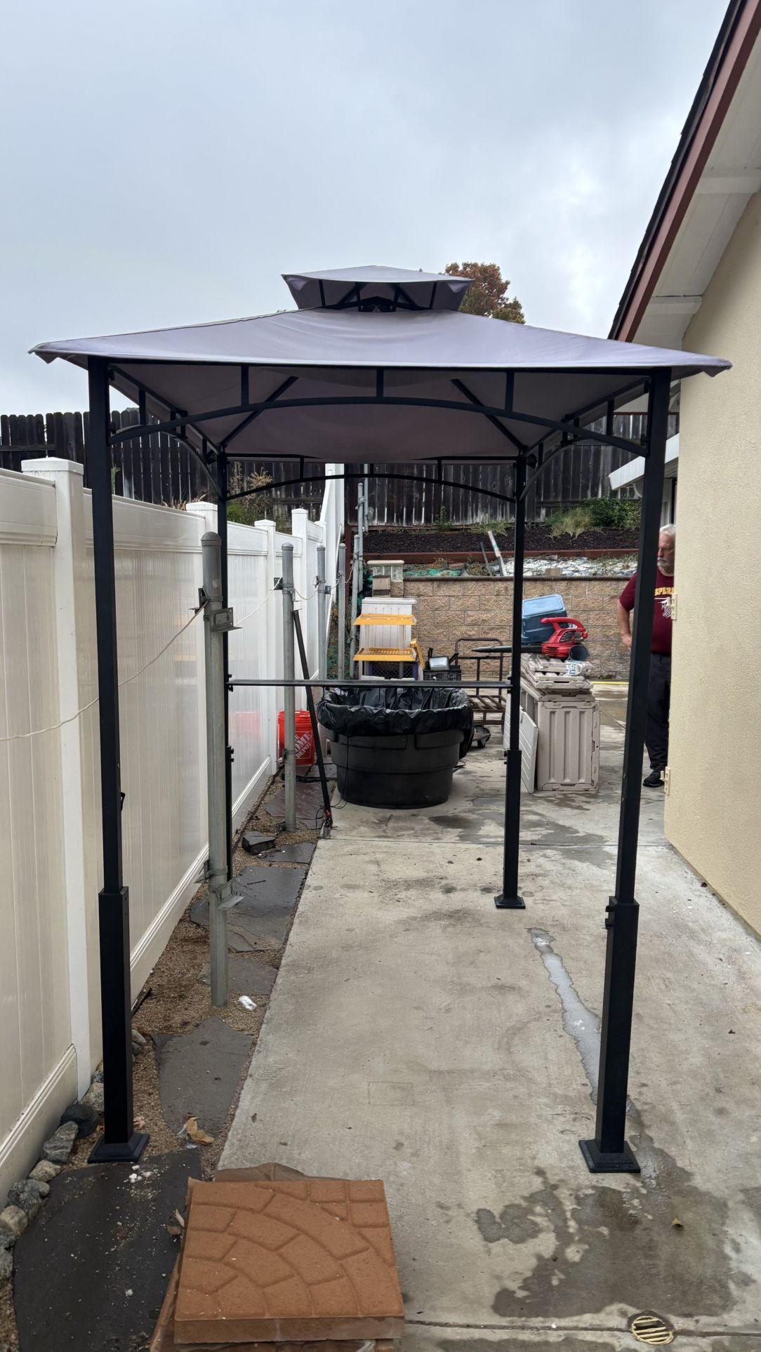 Gazebo With Ice Bath Tub And Cover