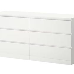 IKEA 6- Drawer White Dresser