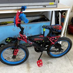 Boys Spiderman Bike & Helmet