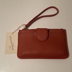 Universal Thread Wristlet Handbag Rust/ Red 