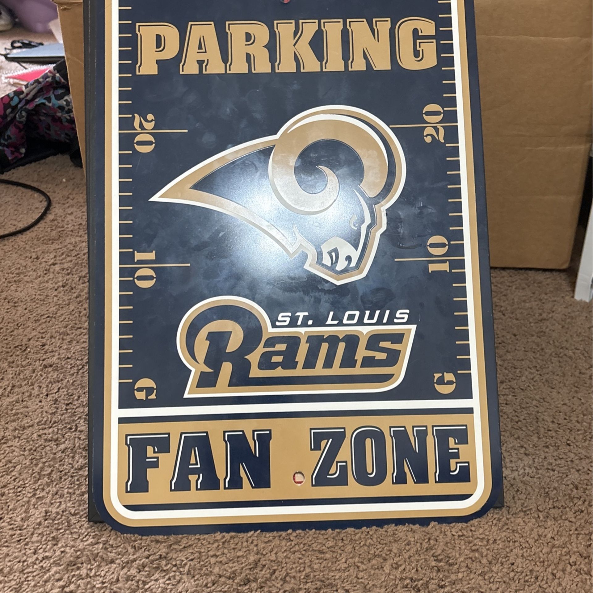 St Louis Rams Parking Sign