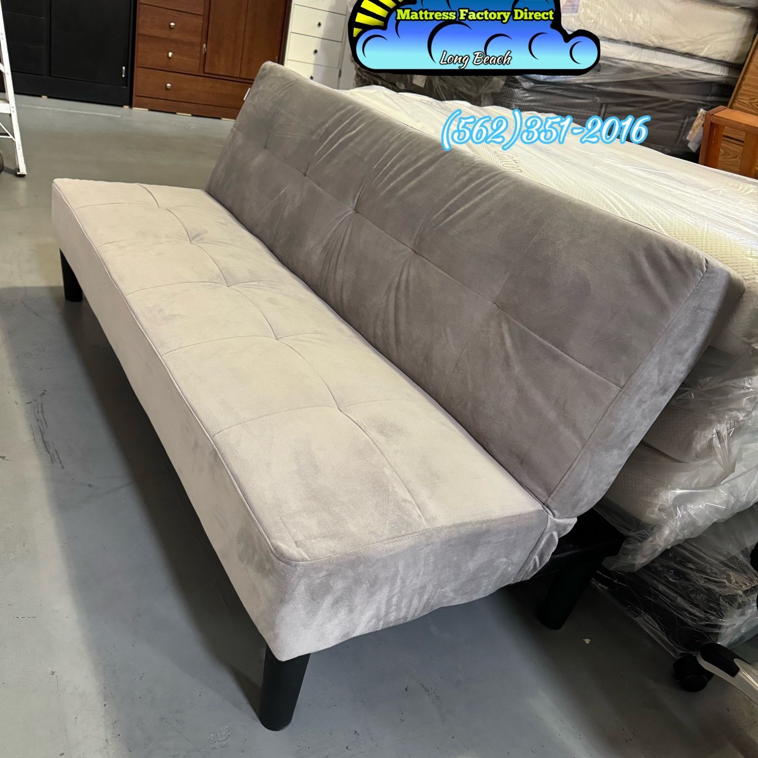 New Grey Foldable Futon Sofa Cama Gris 