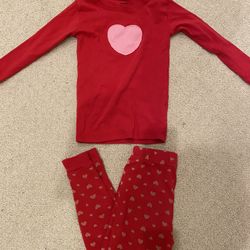 Girls Heart Pjs Size 8