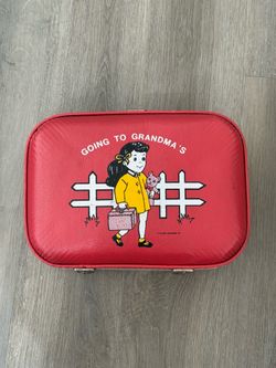 Vintage 1950’s Trojan Luggage Company Red Child's “Going to Grandma’s” Suitcase