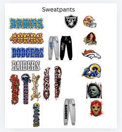 Halloween raiders and dodgers sweatpants